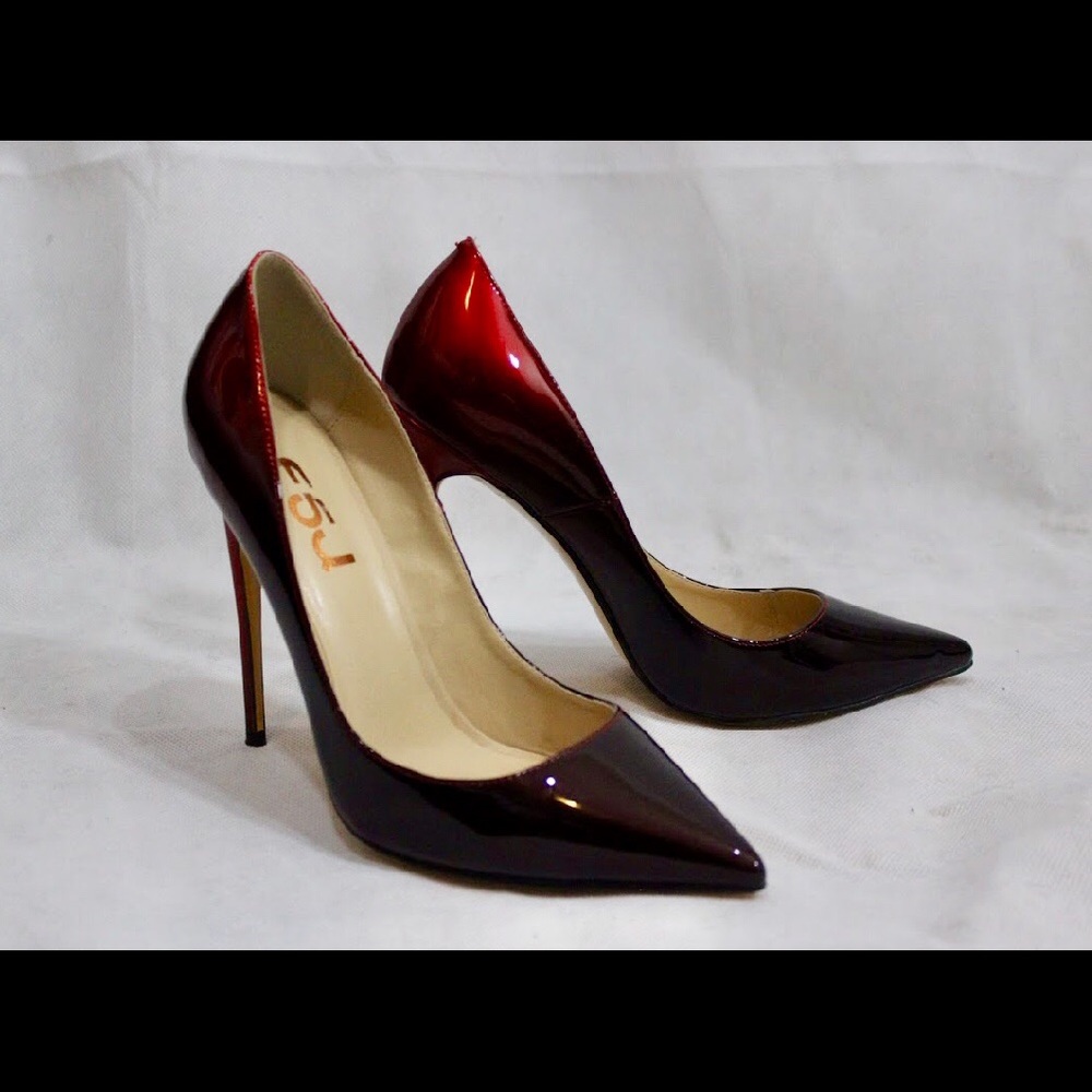 Sexy red ombré effect Fashion heel size 8